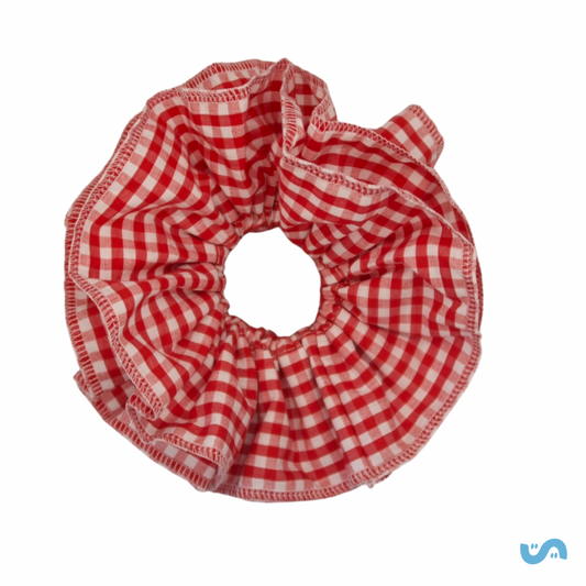 Red Gingham Scrunchie