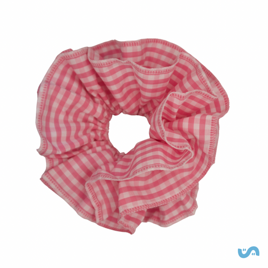 Pink Gingham Scrunchie